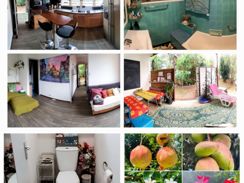 Nouméa VDC – Chambre meublée, calme & bien située, terrasse, wifi, chiens OK – charges incluses